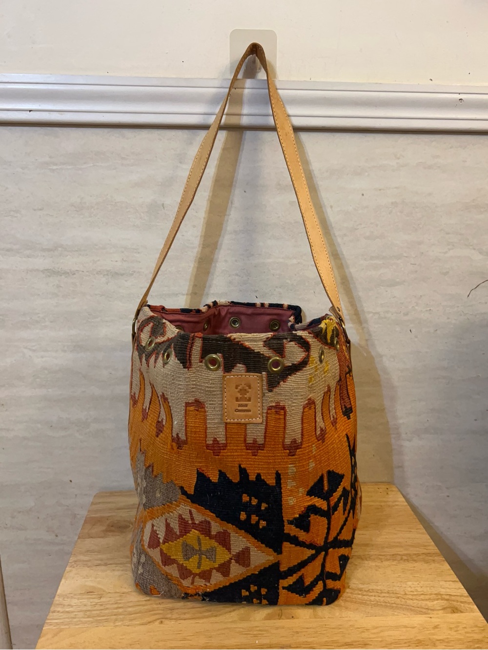 Vintage Matt Camron Turkish Kilim Bucket Bag - Picture 2 of 16
